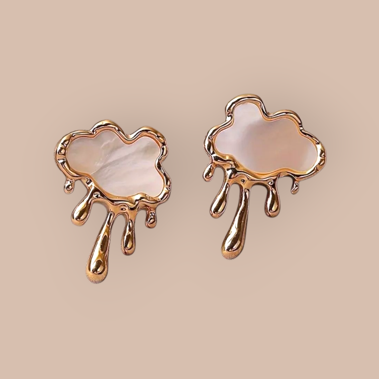 Imitation Mother of Pearl Cloud Studs