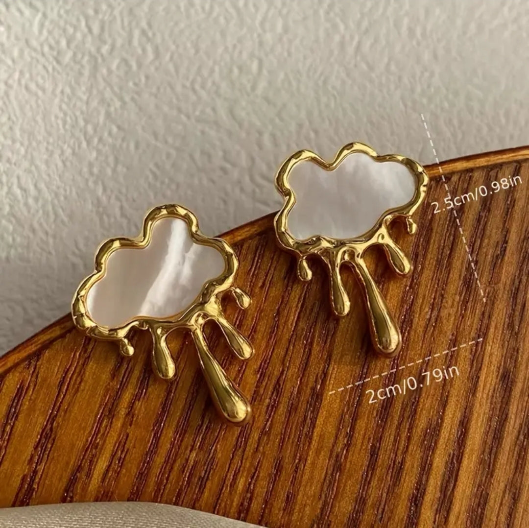 Imitation Mother of Pearl Cloud Studs