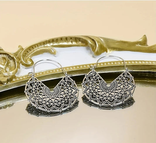 Stainless Steel Boho Rowan Fancy Hoops