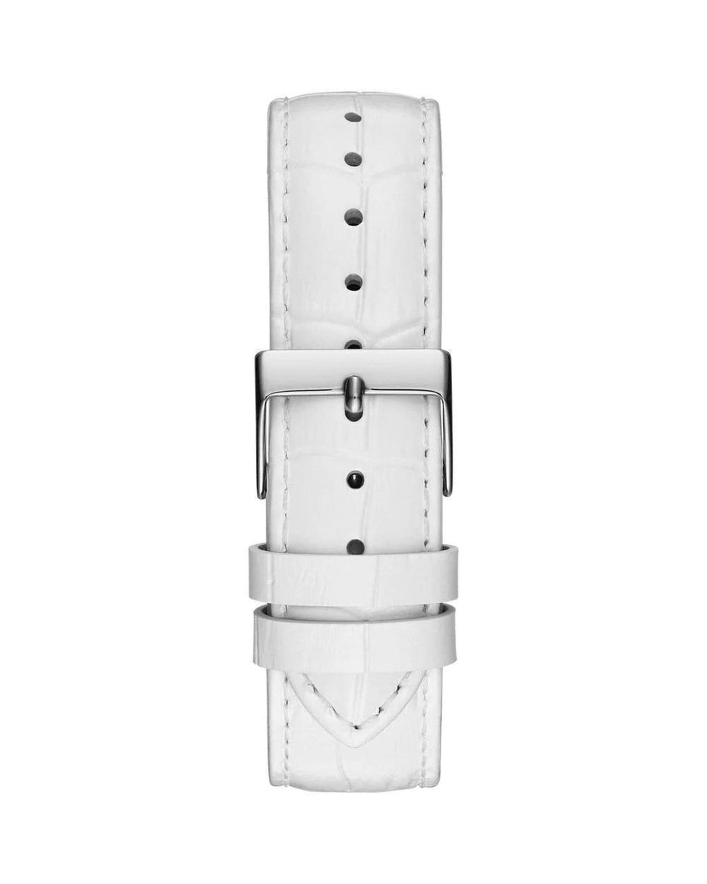 Guess Women's White Leather Watch - One Size