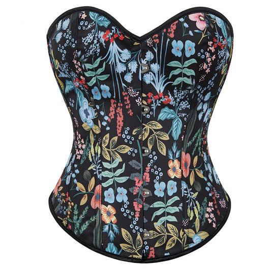 Strapless & Backless Corset Top Front 5 Busk Closure Lace Up Boned