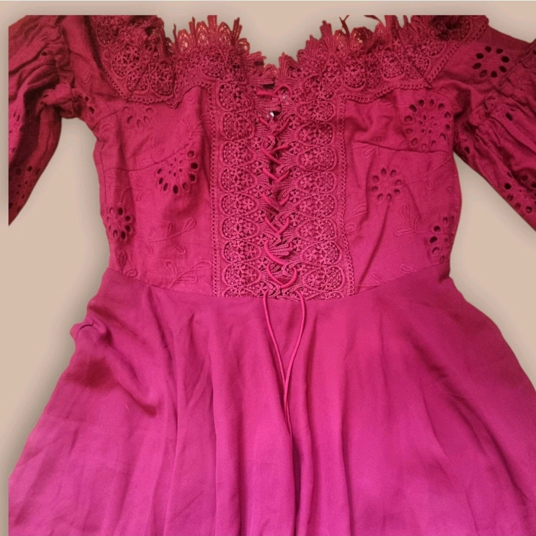 Rare Two Sisters Boho Broderie Dress