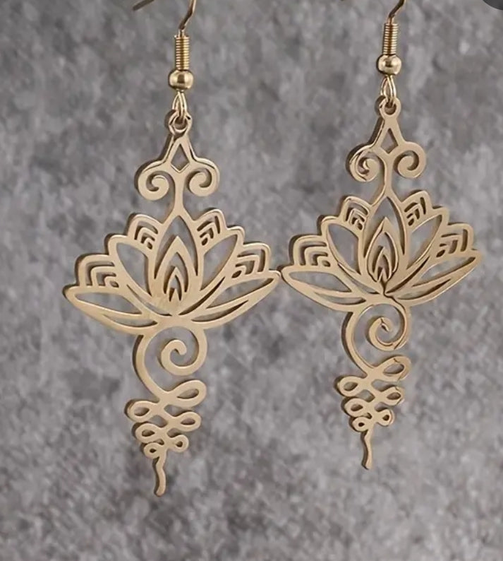 Lotus Drop Earrings