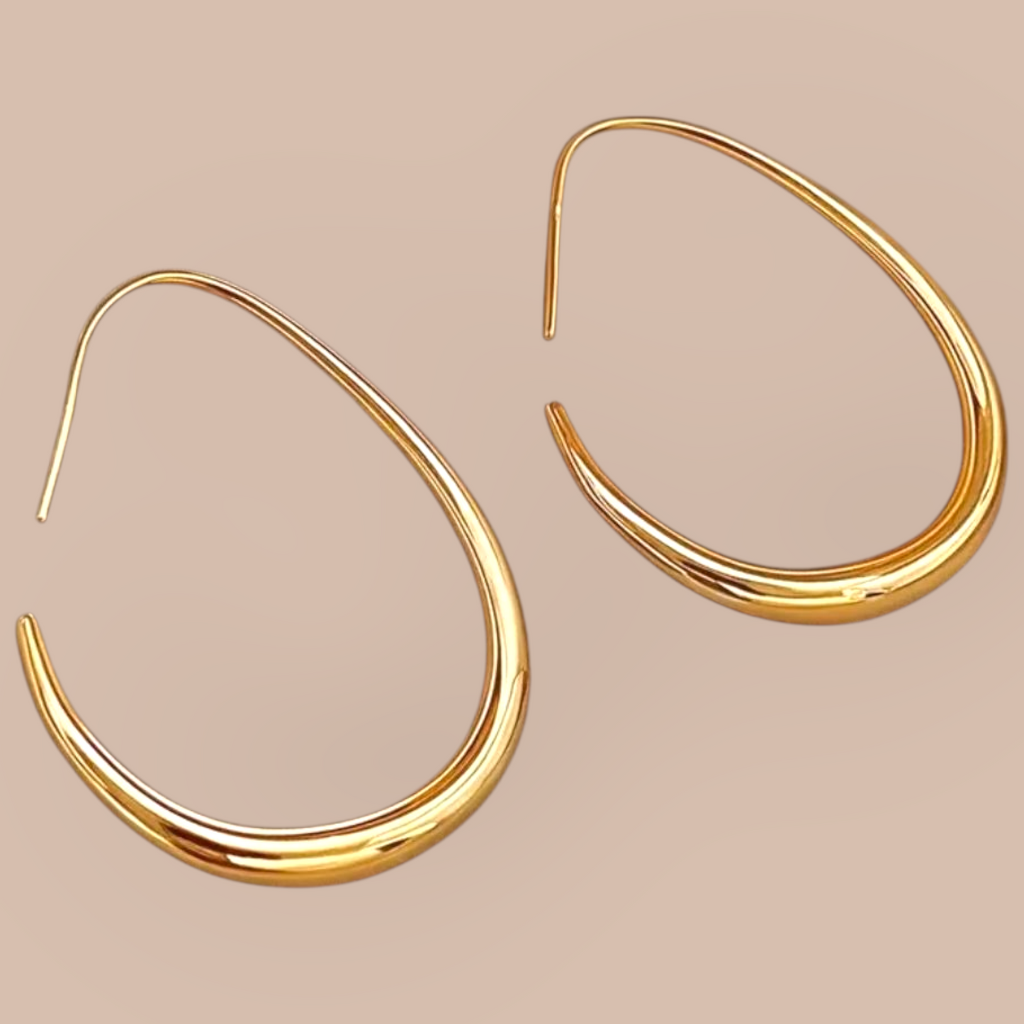 Fancy Open Hoop Stainless Steel Earrings