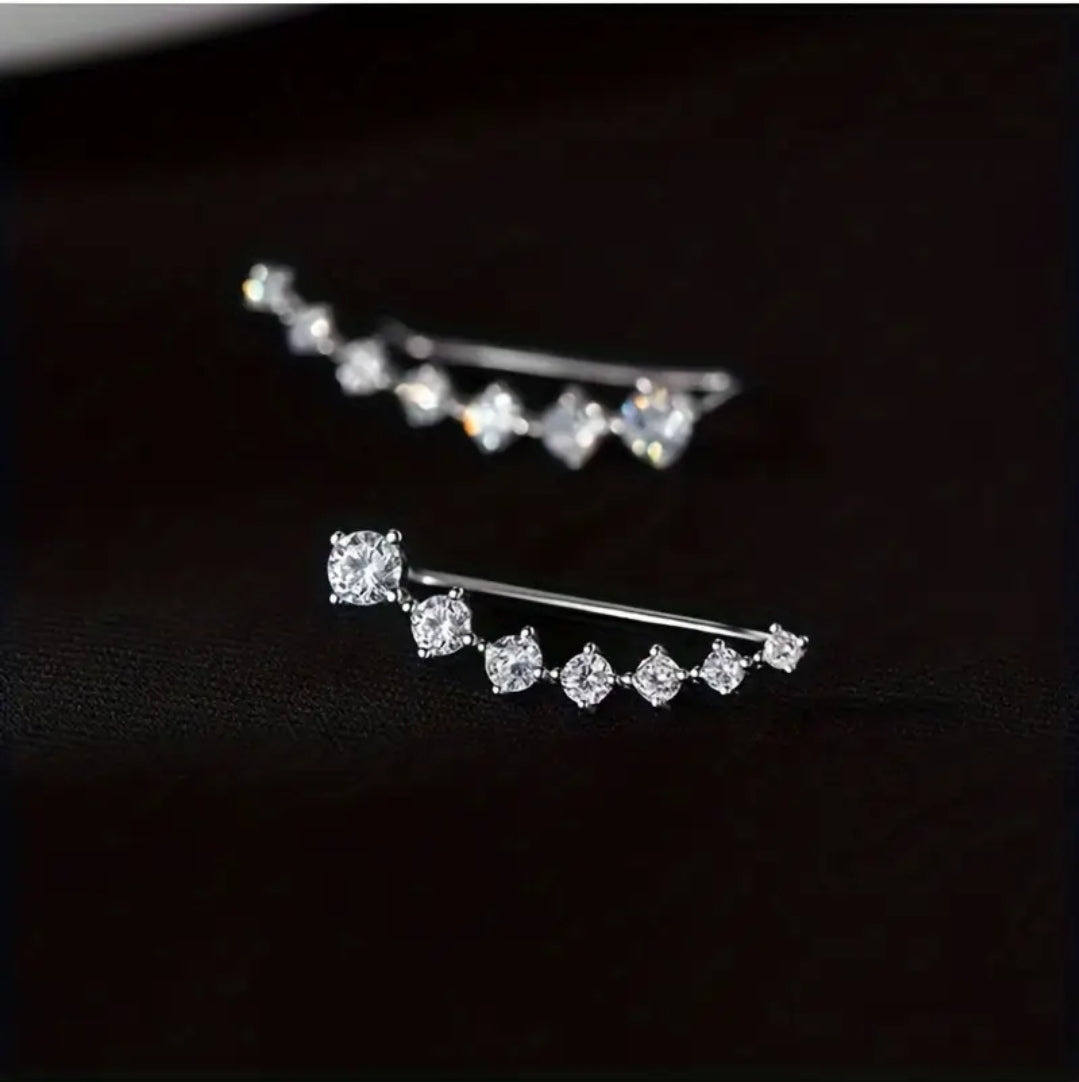 Celeste Sterling Silver Climber Earrings