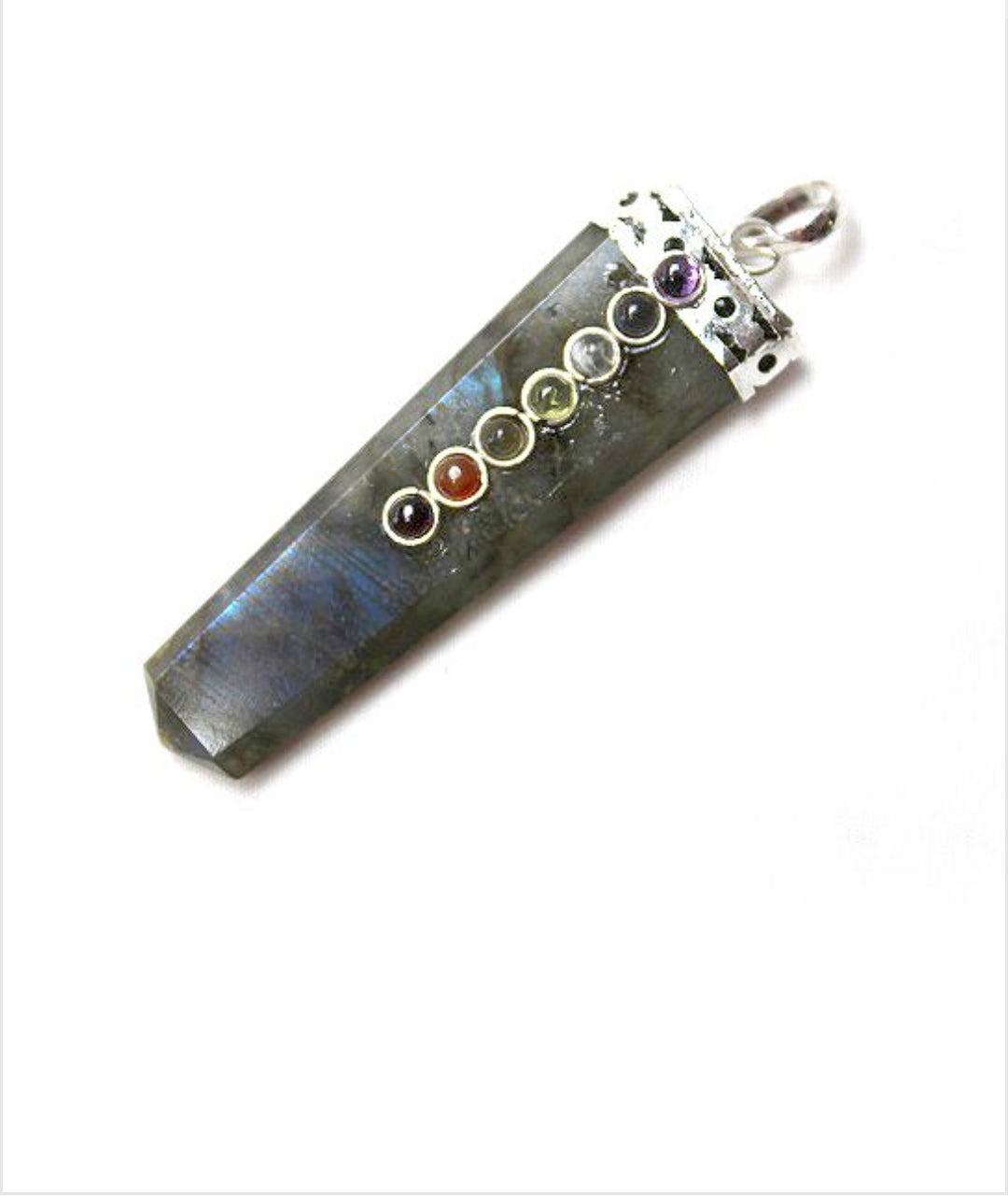 Labradorite Flat Chakra Pendant