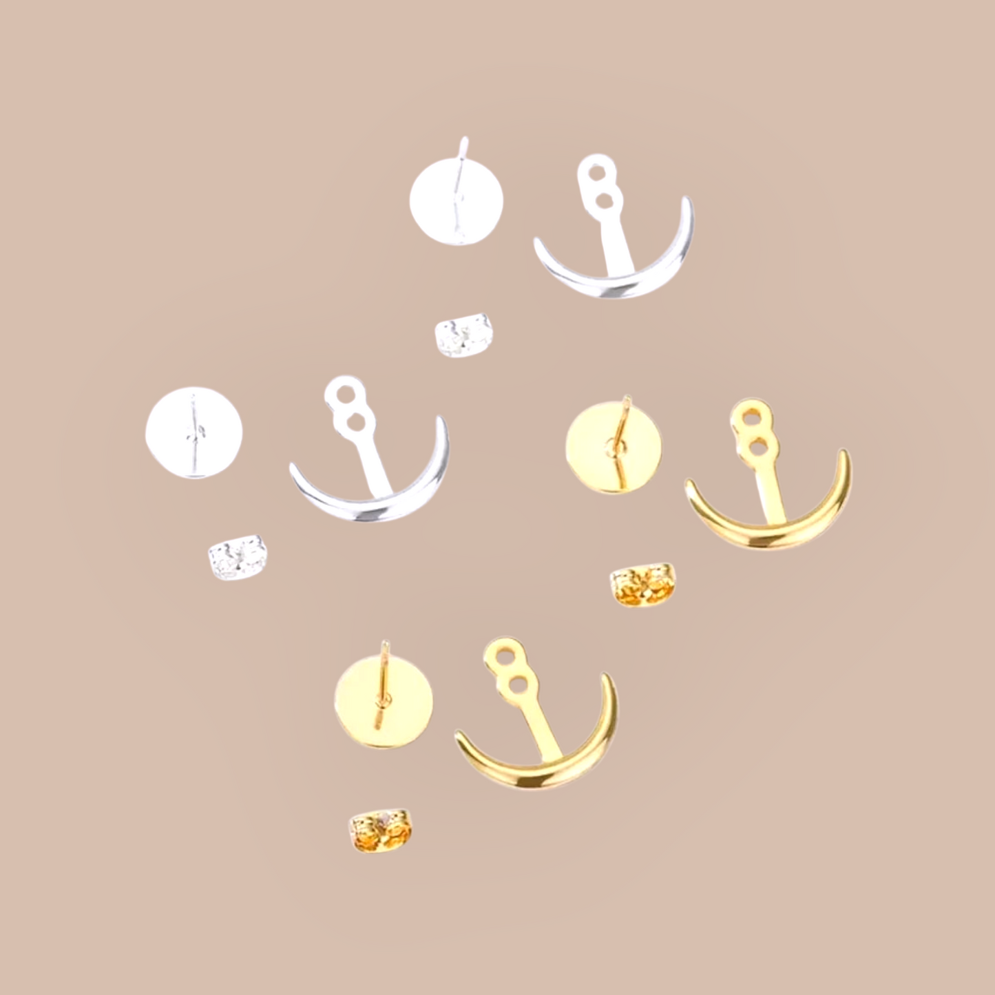 Firmly Anchored Stainless Steel Earrings
