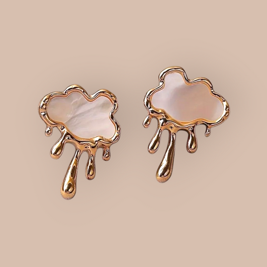 Imitation Mother of Pearl Cloud Studs