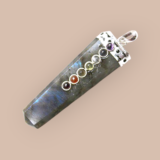 Labradorite Flat Chakra Pendant