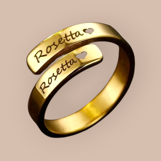 Personalised Stainless Steel Adjustable Ring
