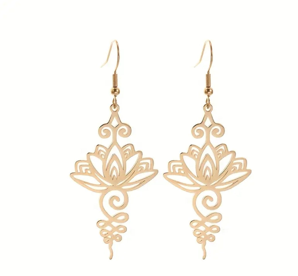 Lotus Drop Earrings
