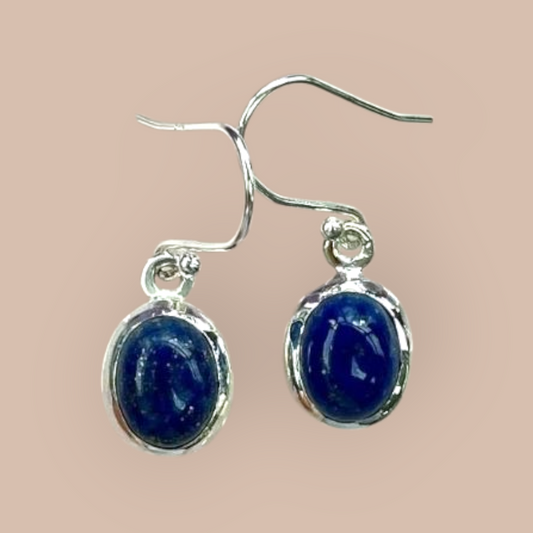 Lapis Lazuli 925 Stainless Steel Earrings