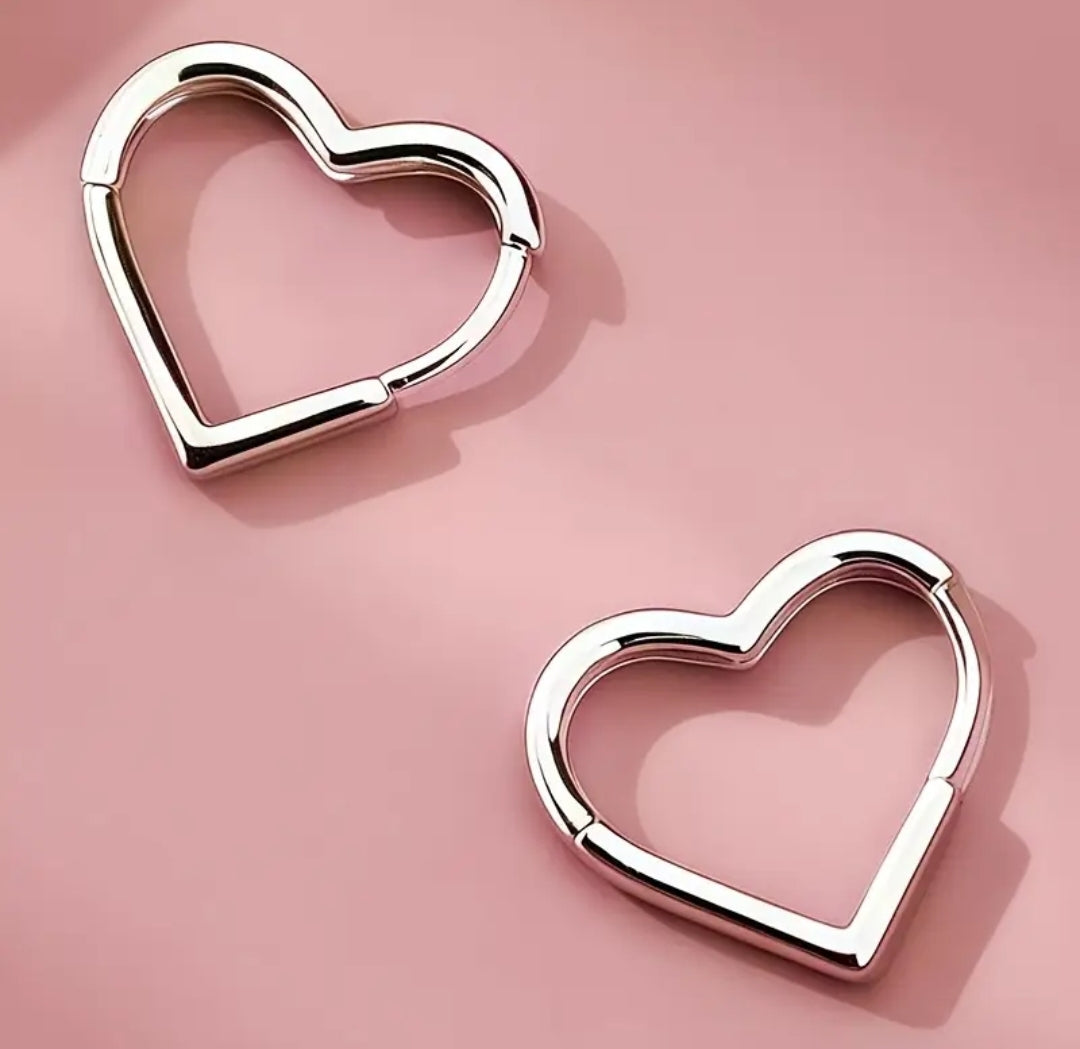 Stainless Steel Heart Fancy Earrings