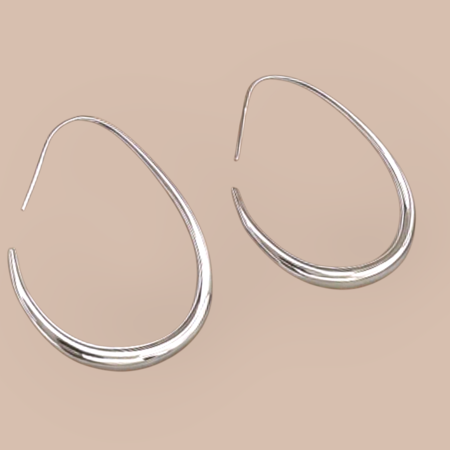 Fancy Open Hoop Stainless Steel Earrings