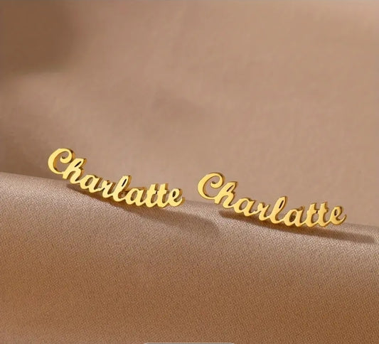 Custom Name Stainless Steel Studs