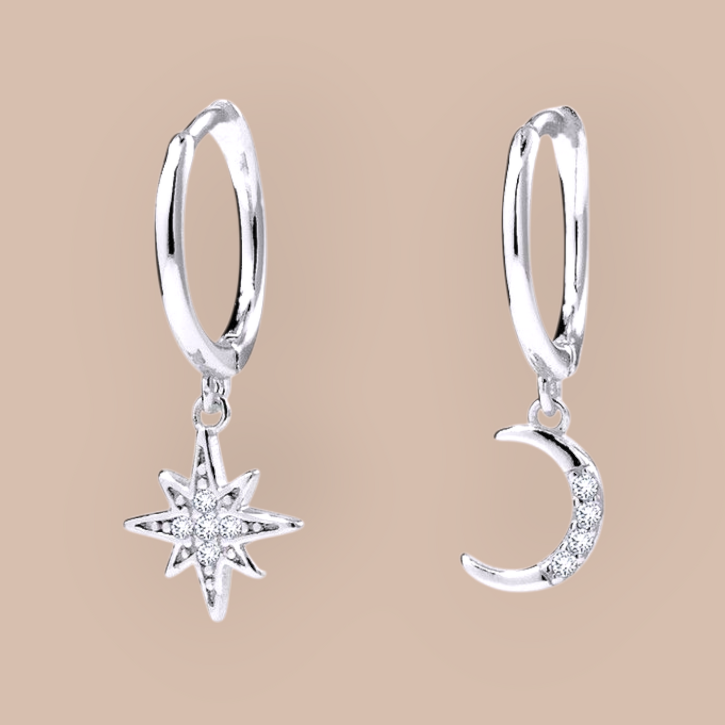 Sterling Silver Celestial Dreams Huggies