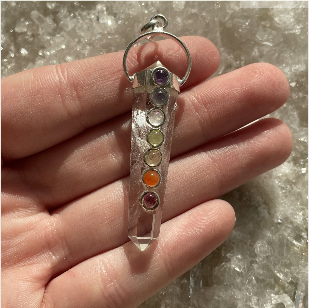 Clear Quartz Chakra Pendant