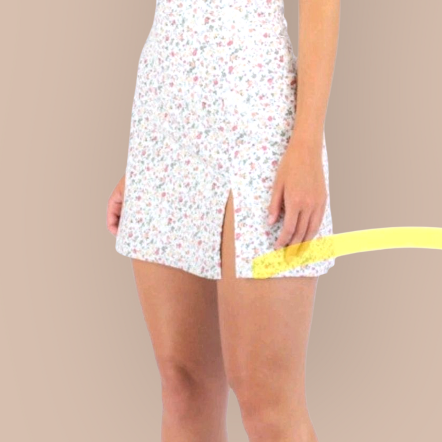 BNWT Split front stretch floral Skirt