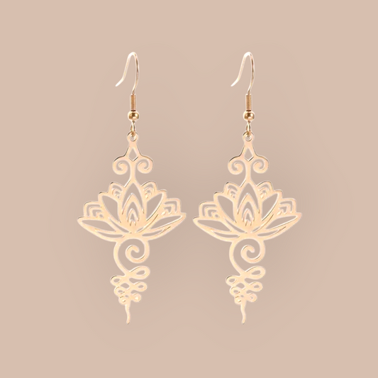 Lotus Drop Earrings