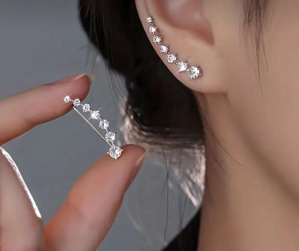 Celeste Sterling Silver Climber Earrings