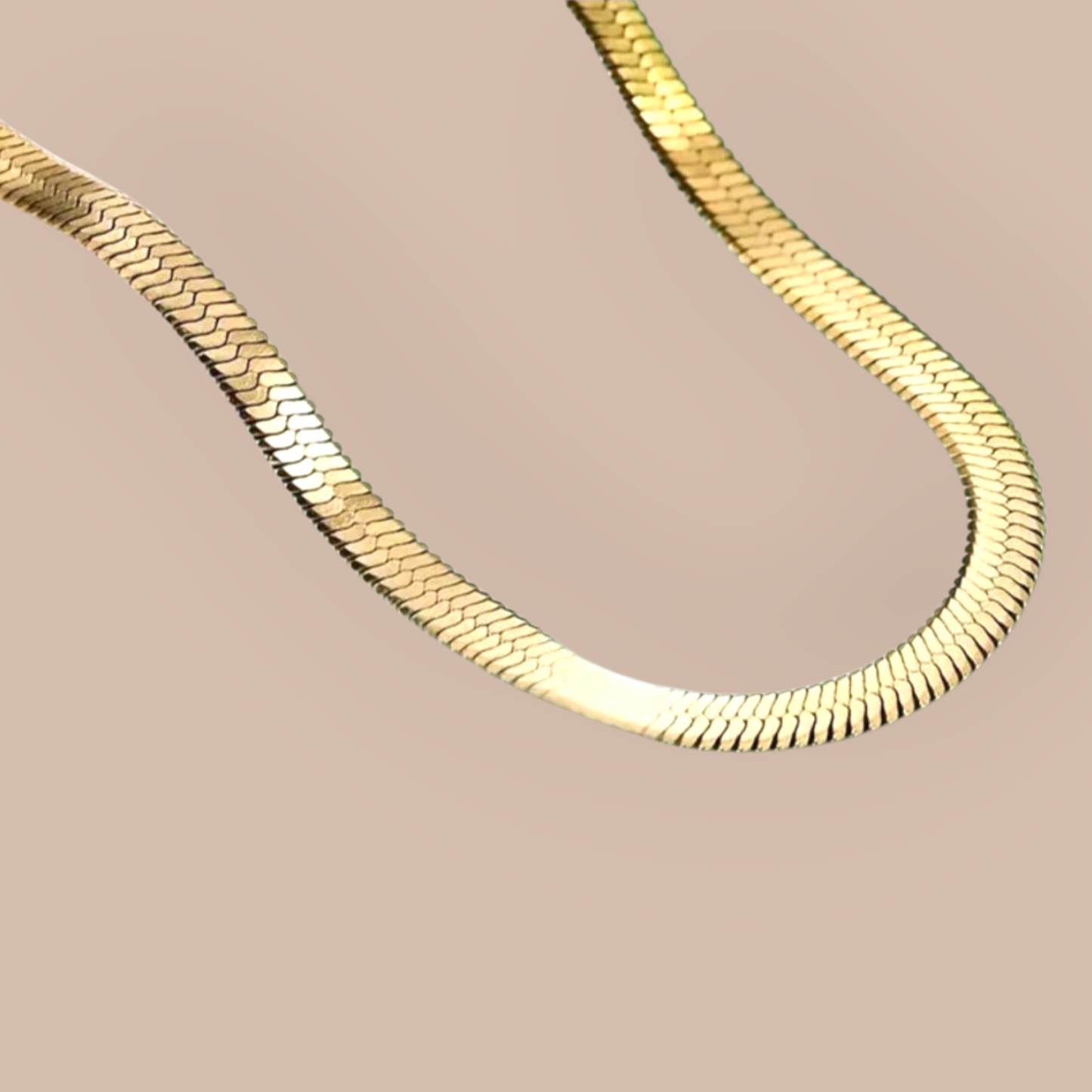 Stainless Steel Gold 60cm Flat Snake Chain