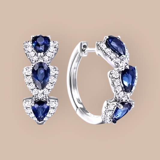 Sterling Silver Cubic Zirconia Hoop Earrings