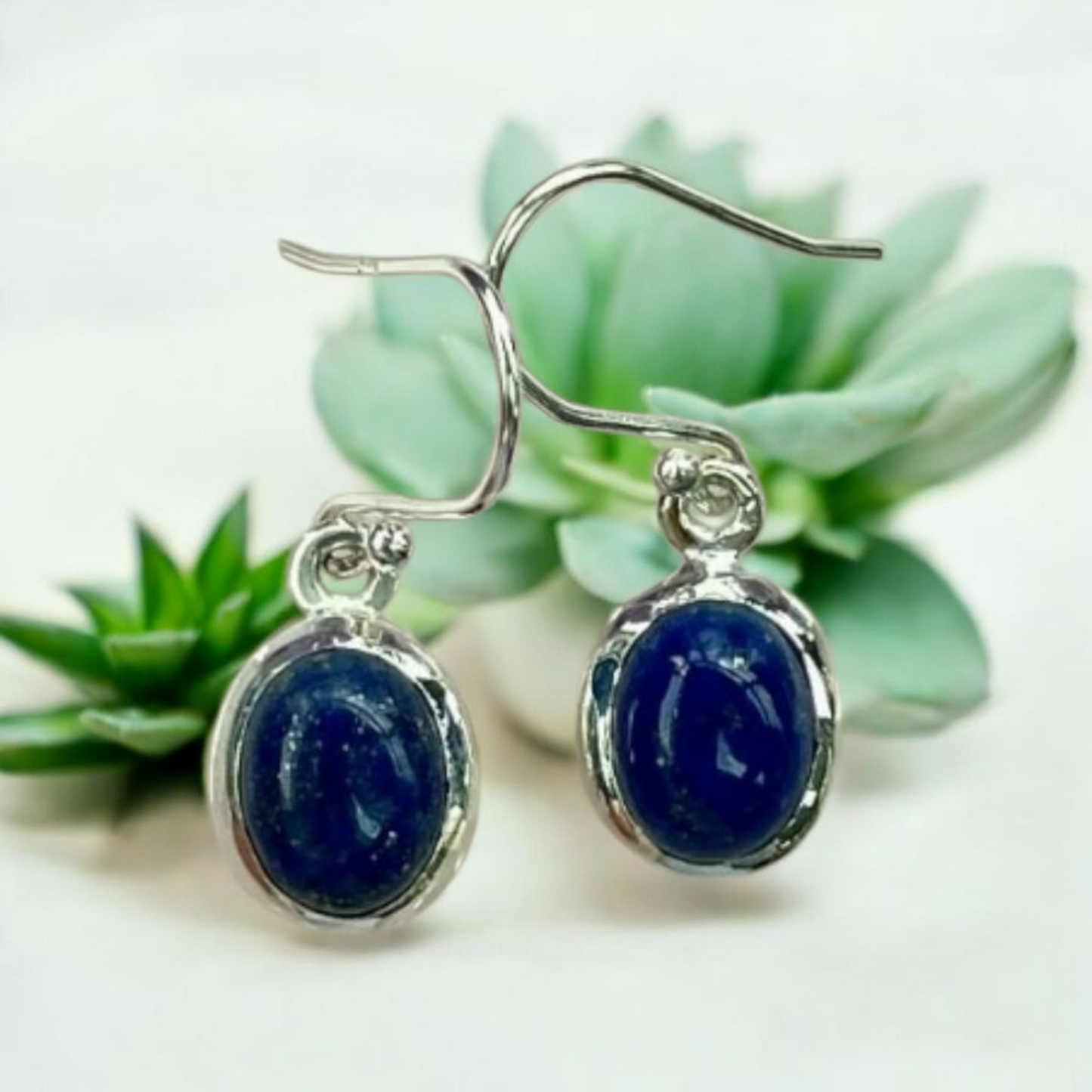 Lapis Lazuli 925 Stainless Steel Earrings
