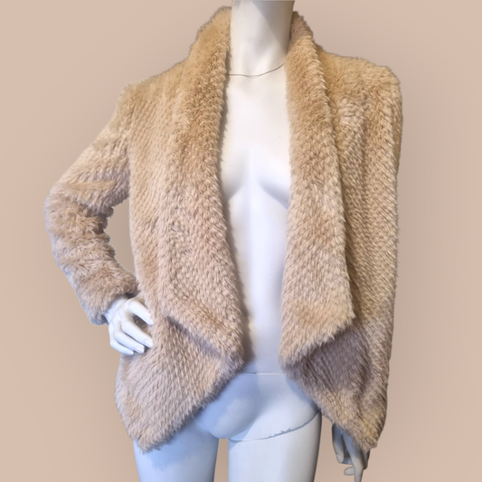 Bardot Textured Faux Fur Coat