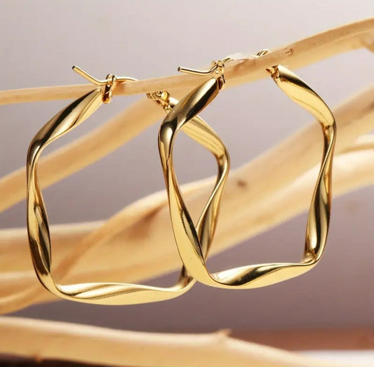 Twisted Hoop Earring Stainless Steel