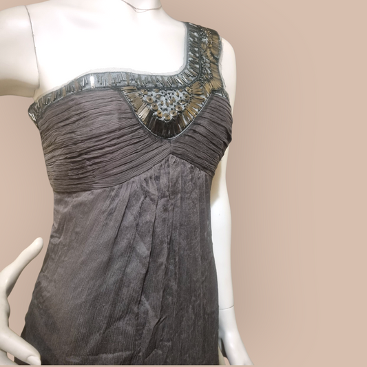 Sheike Embellished Silk Maxi Dress sz 8
