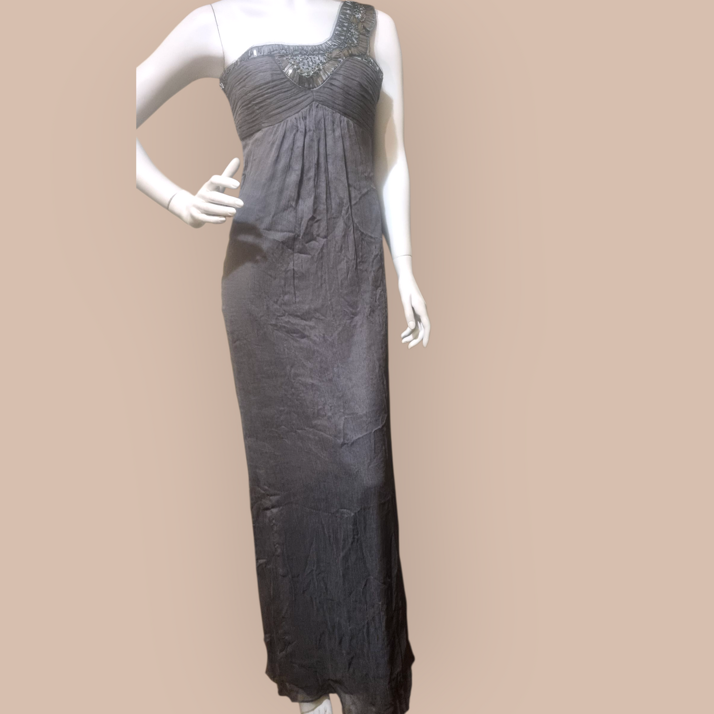Sheike Embellished Silk Maxi Dress sz 8