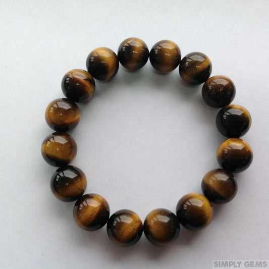 Tiger Eye Beads Bracelet - 8mm